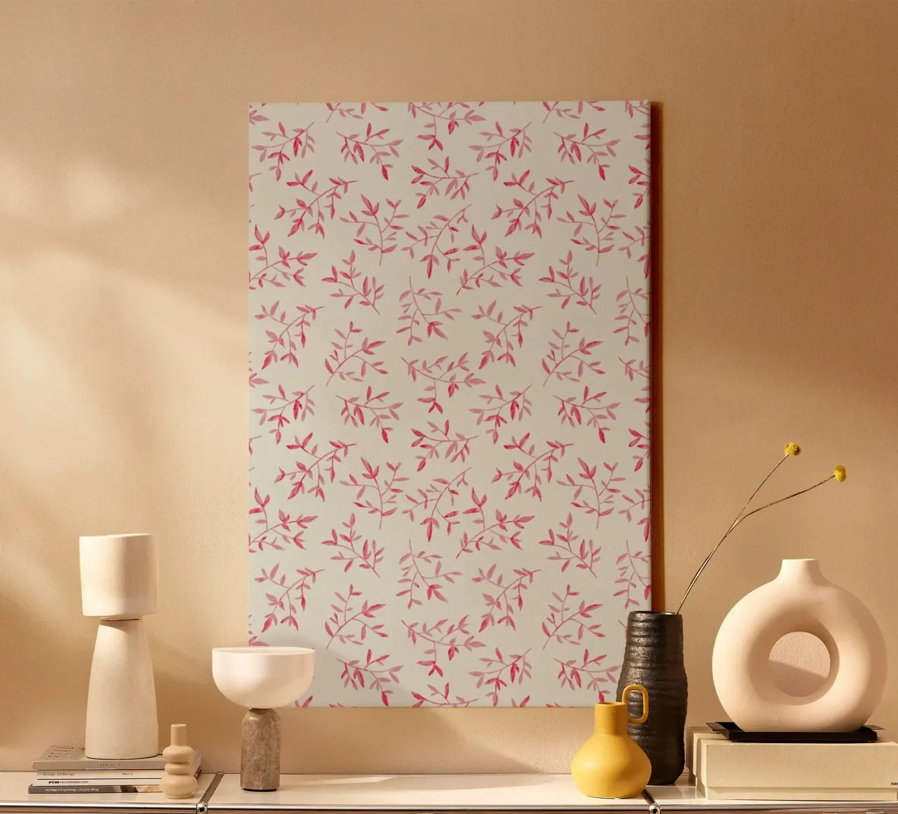 Pink Leaves tela da Kind of Style