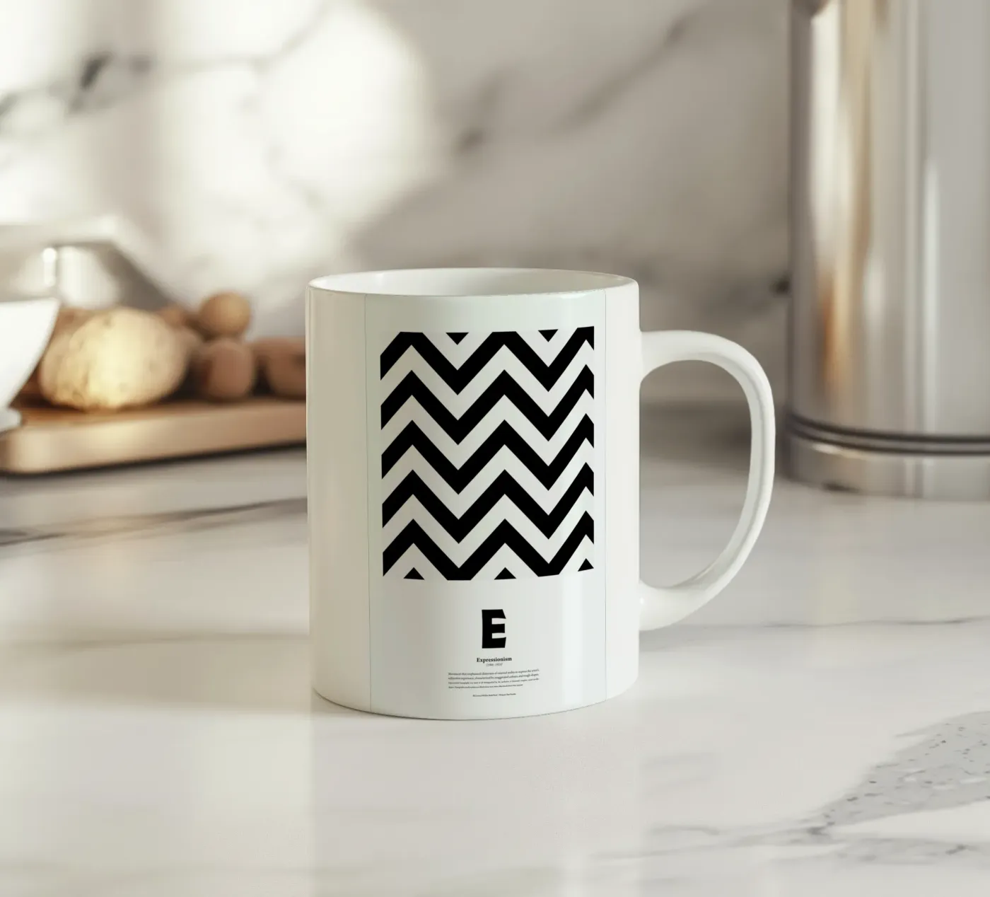 E - Expressionism ceramic mug by The True Type