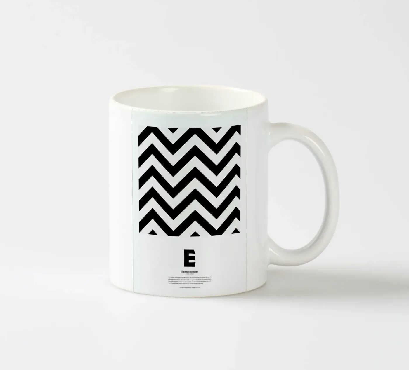 E - Expressionism ceramic mug by The True Type