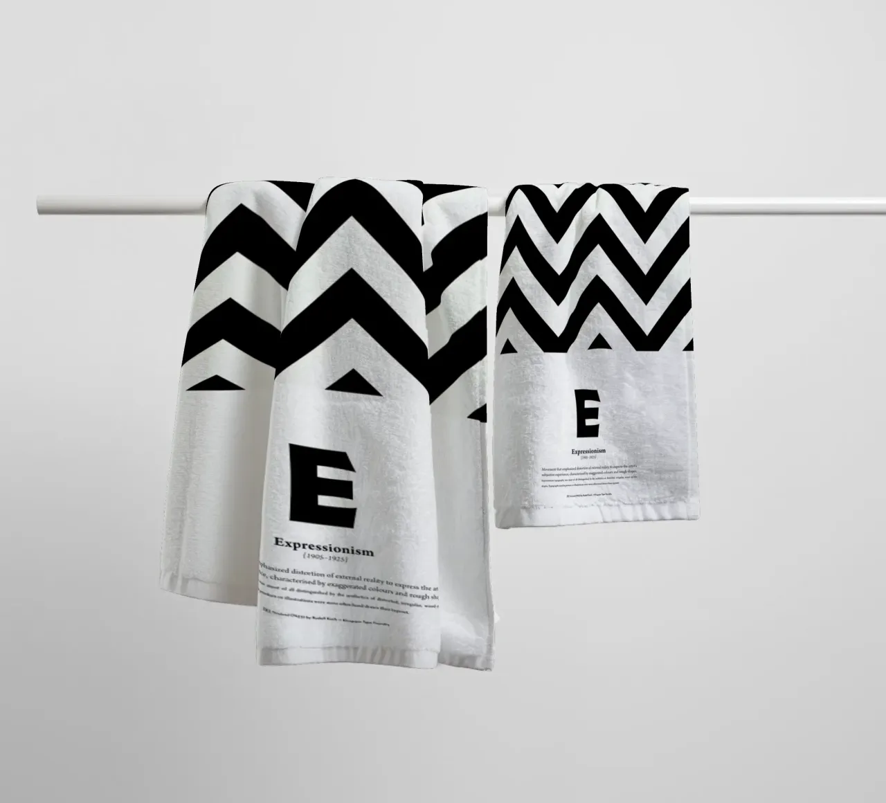 E - Expressionism towel by The True Type