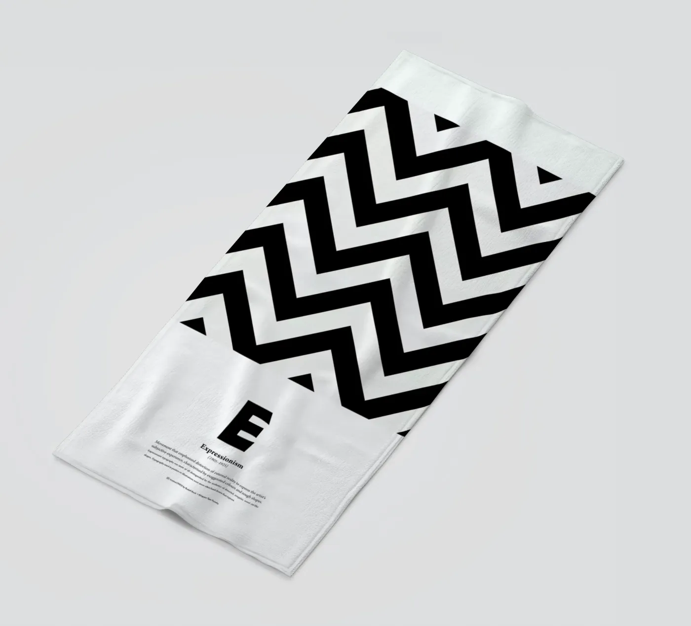 E - Expressionism beach towel by The True Type