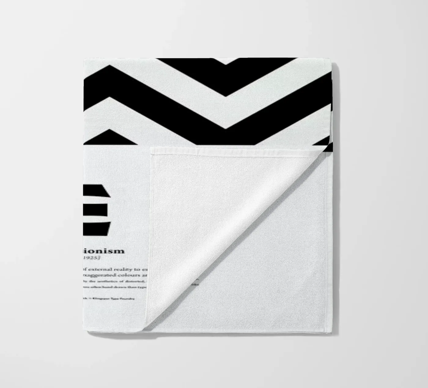 E - Expressionism beach towel by The True Type