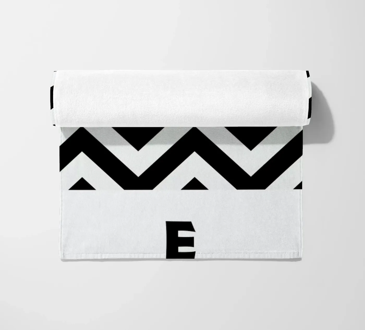 E - Expressionism beach towel by The True Type