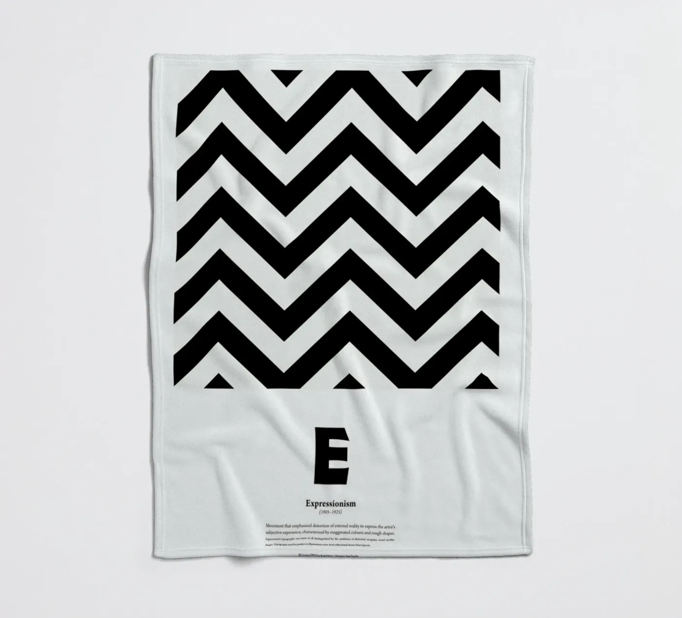 E - Expressionism fleecedeken van The True Type