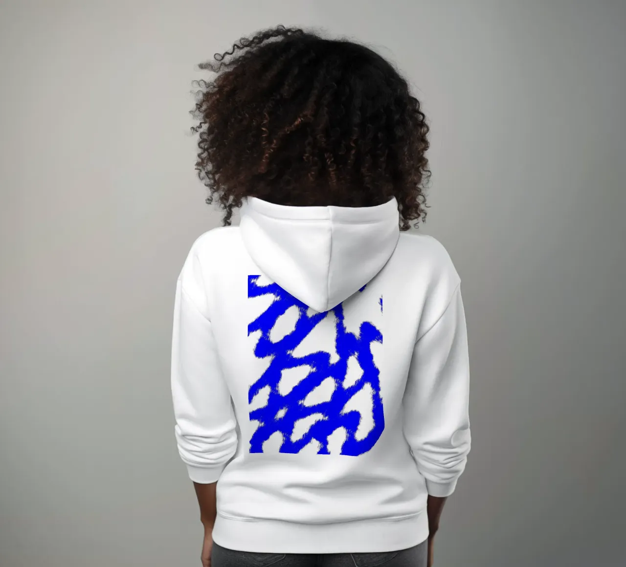 Blue Mesh felpa con cappuccio da color&shape