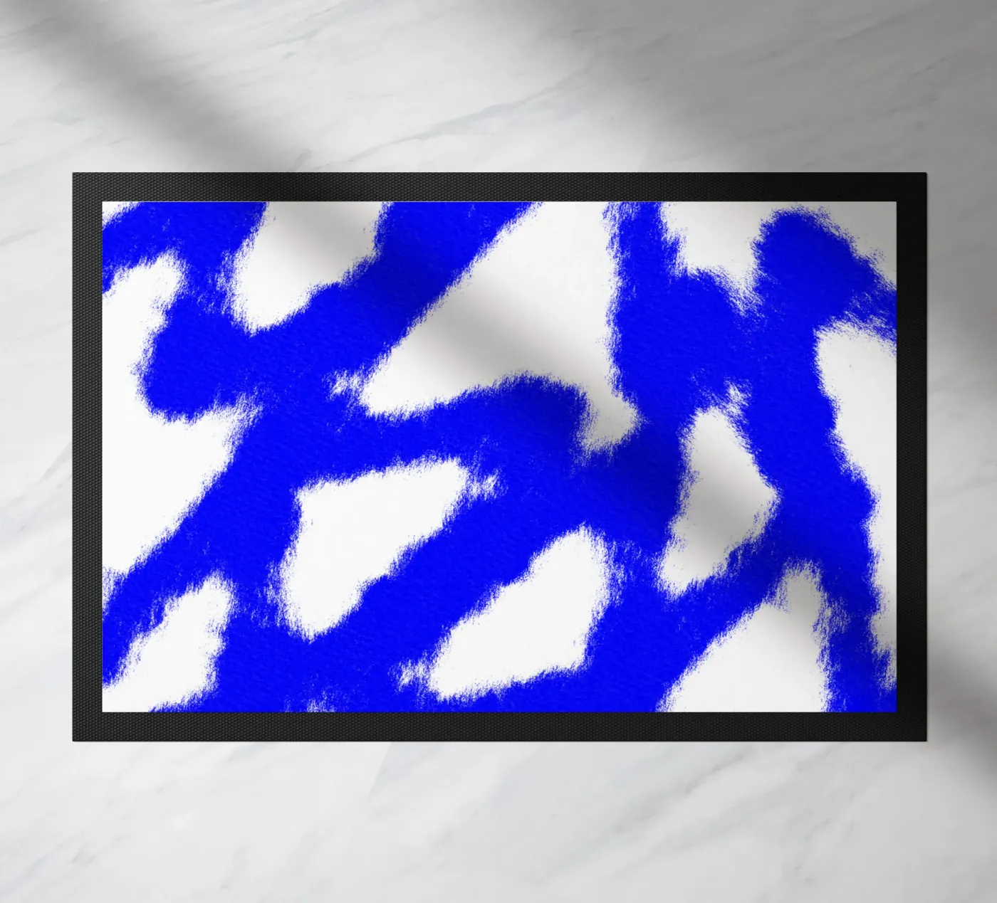 Blue Mesh doormat by color&shape
