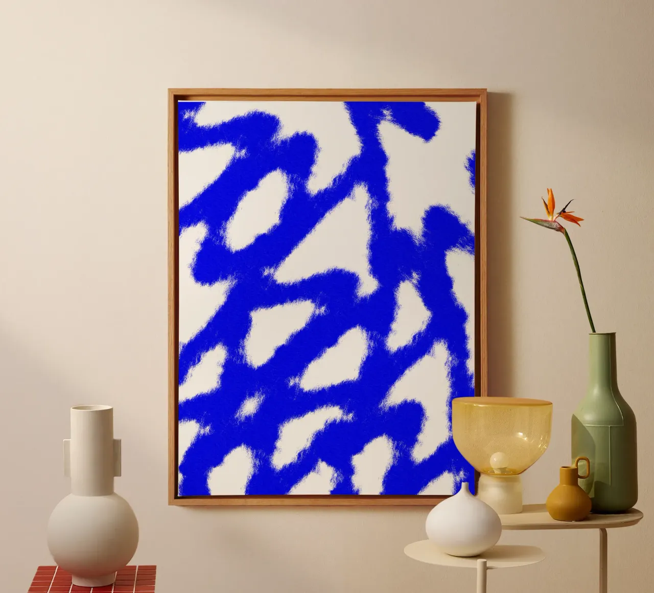 Blue Mesh tela con Cornice a cassetta da color&shape