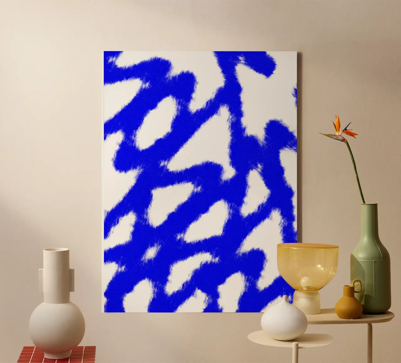 Blue Mesh tela con Cornice a cassetta da color&shape