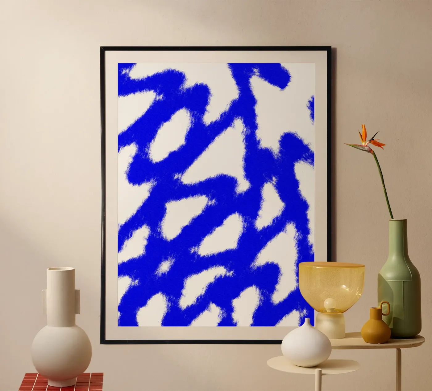 Blue Mesh poster by color&shape