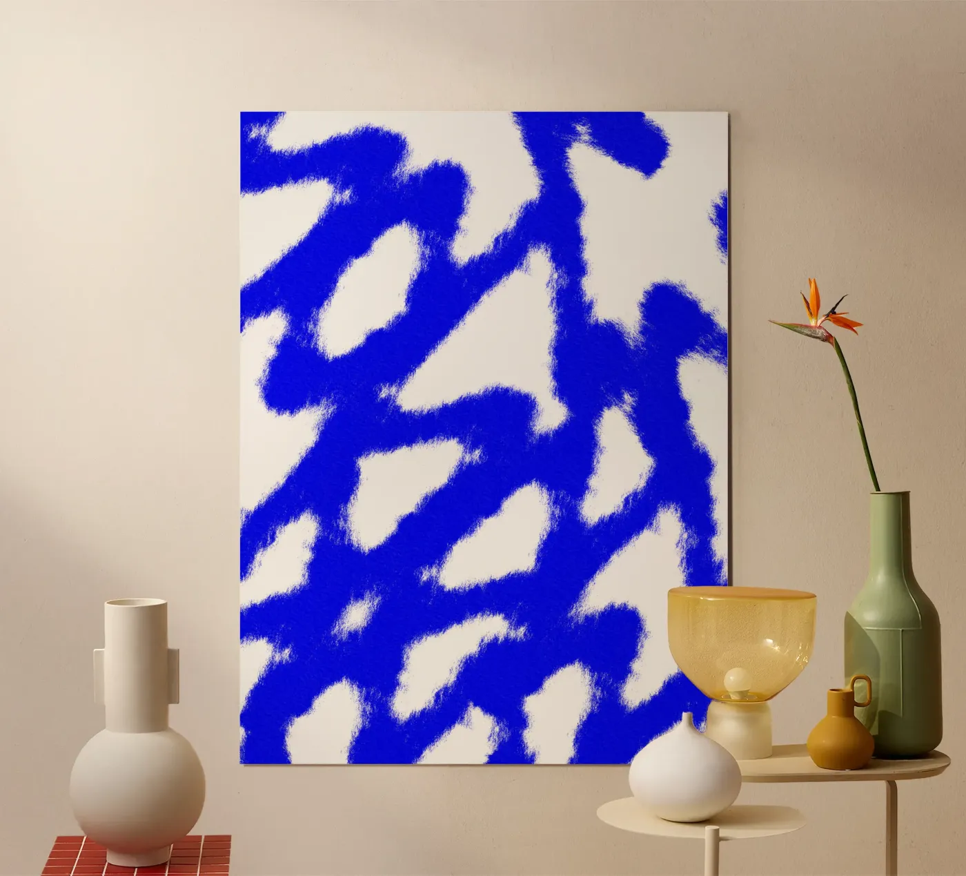 Blue Mesh poster by color&shape