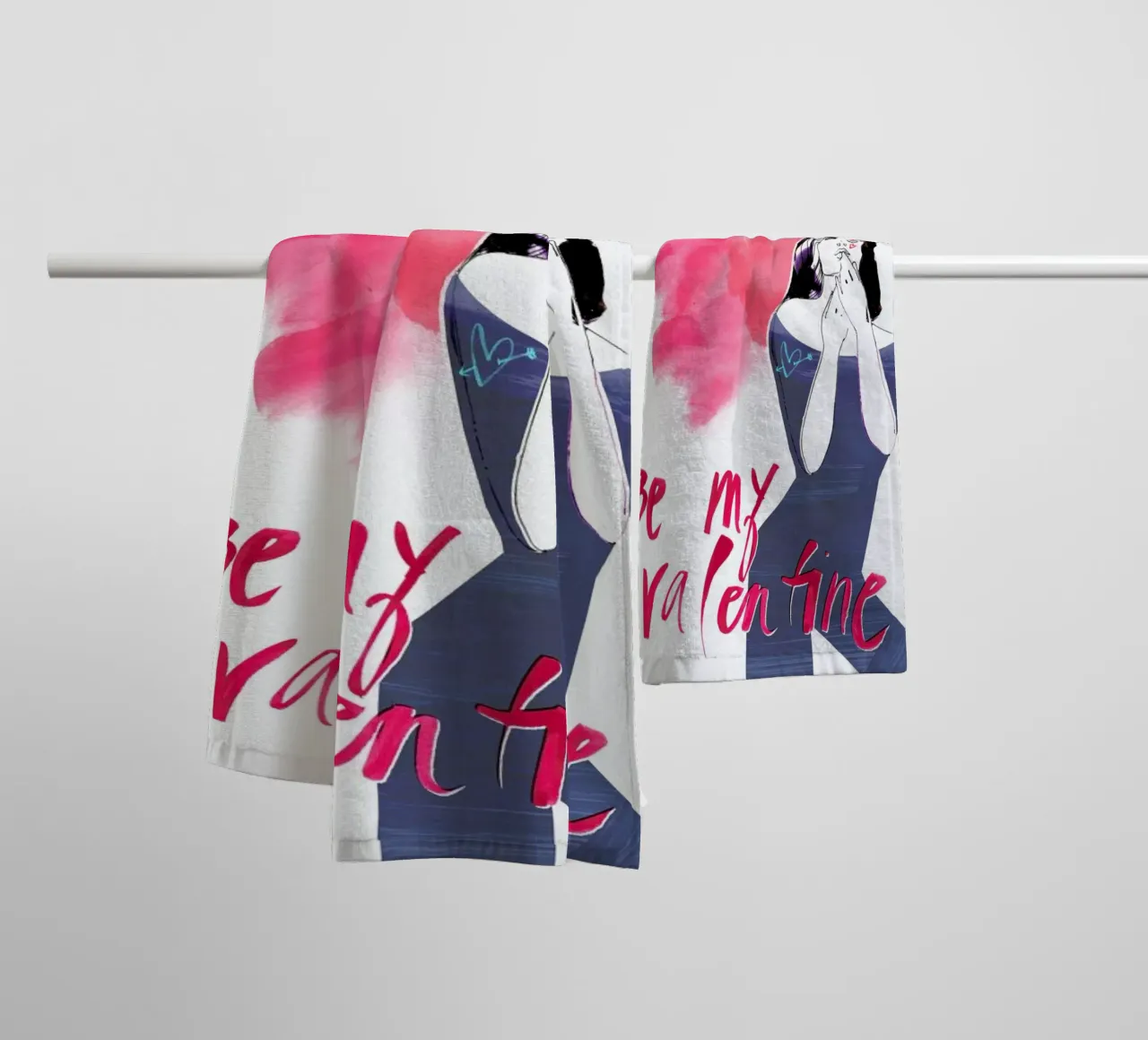 Be My Valentine 2 asciugamano da bagno da Anja Denz