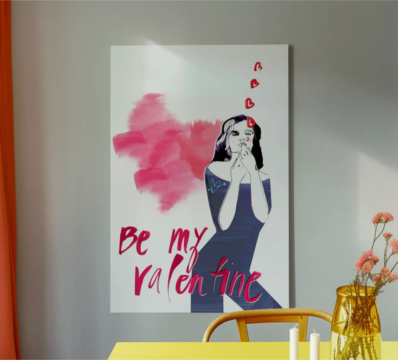 Be My Valentine 2 tela con Cornice a cassetta da Anja Denz