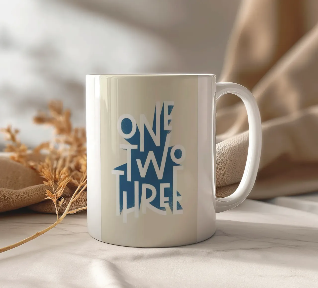 One Two Three Keramik Tasse von Summerchamps