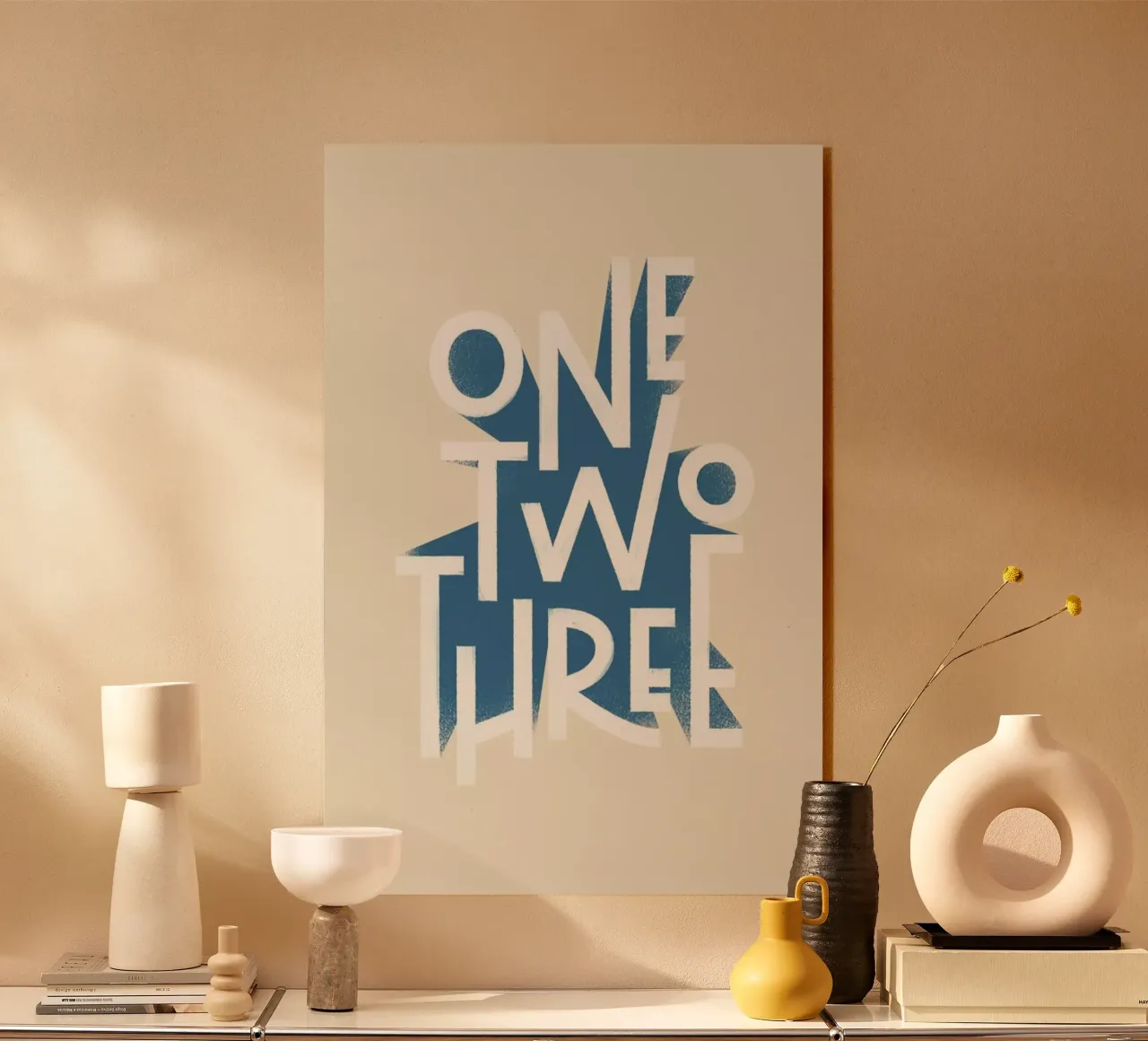 One Two Three acrylic glass by Summerchamps