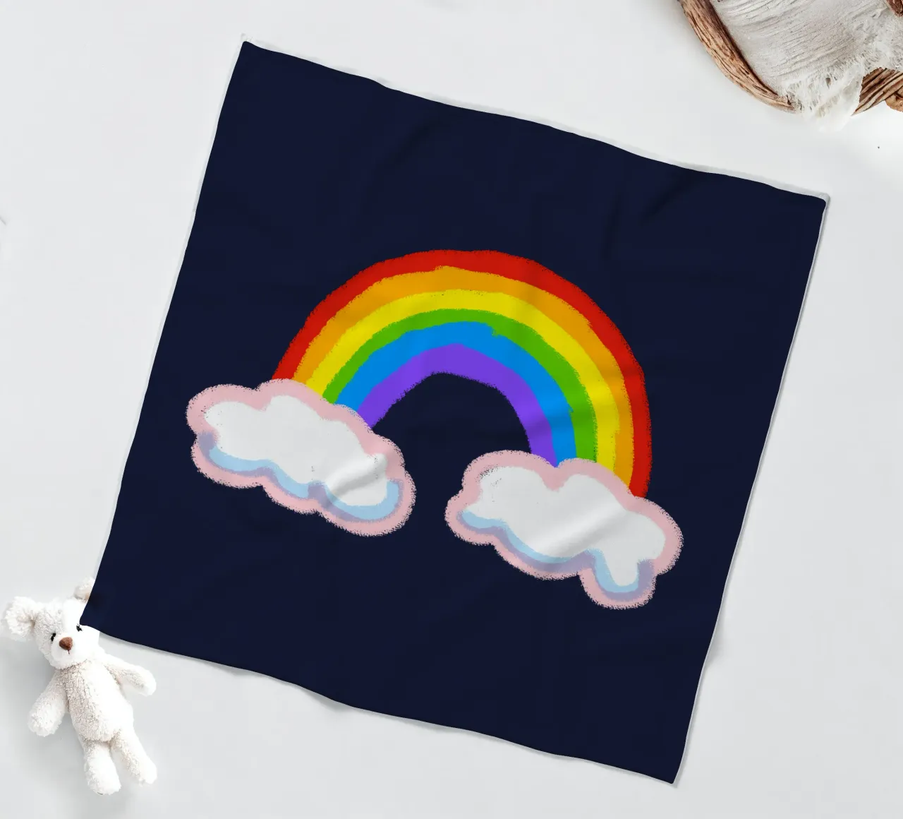 Arcobaleno e nuvole coperta in pile da Face & Content