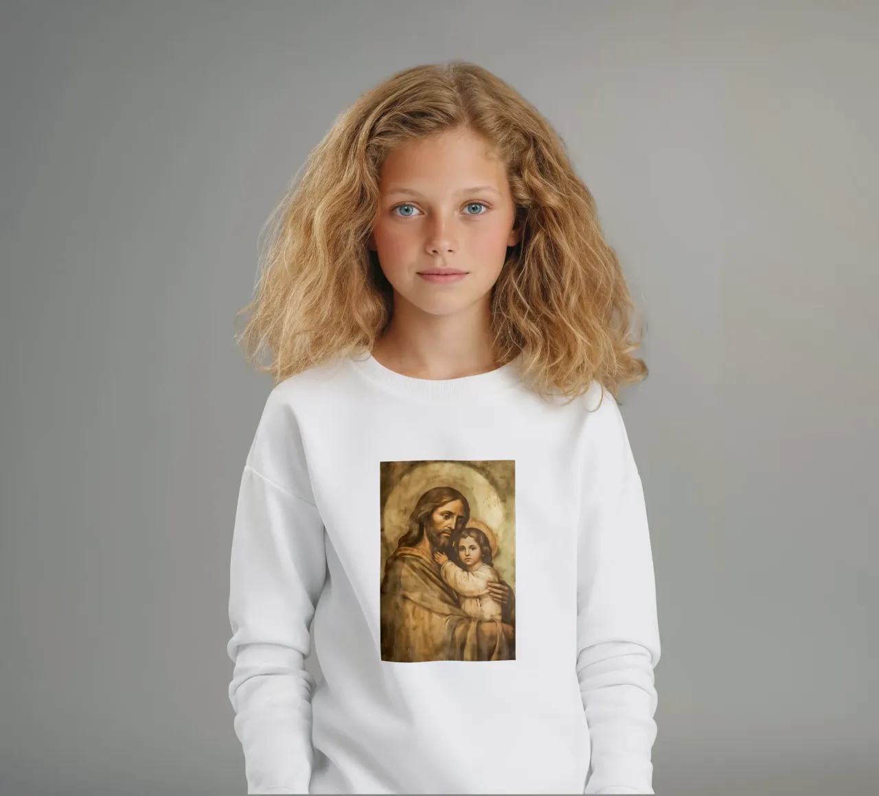 Gesù Cristo con bambino felpa bambino da Carinaprint