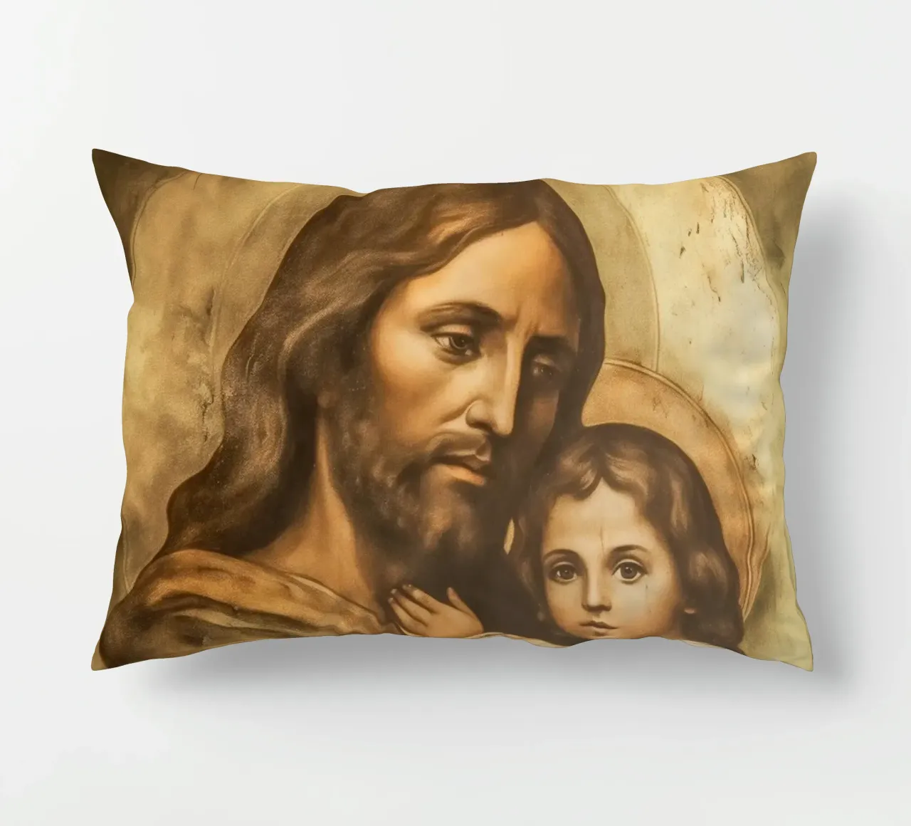 Gesù Cristo con bambino cuscino da Carinaprint