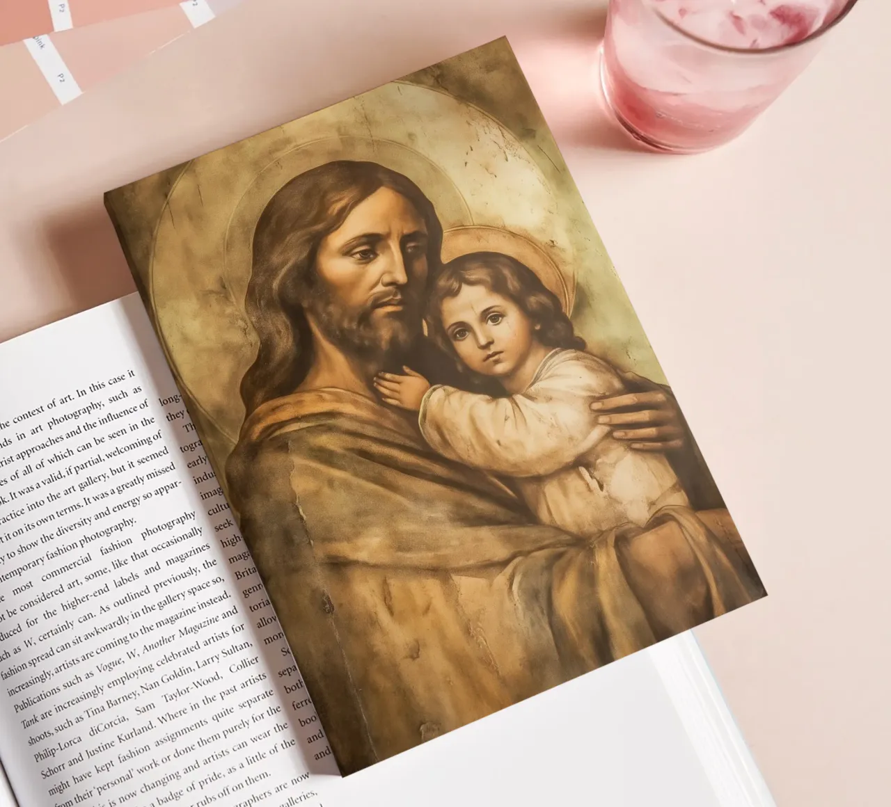 Jesus Christ with child notebook by Carinaprint