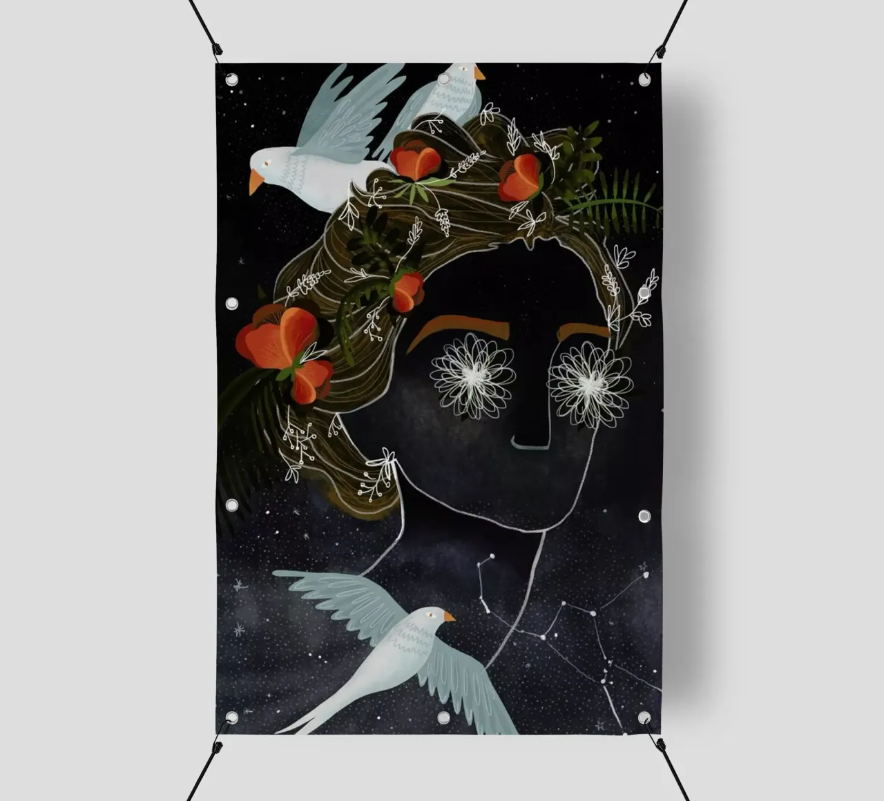 Head in the Clouds telo in pvc da Amalia Restrepo