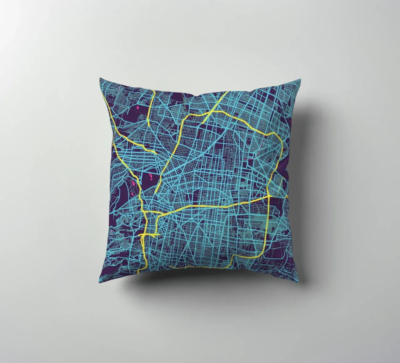 Neon Città del Messico cuscino da MOOODZART