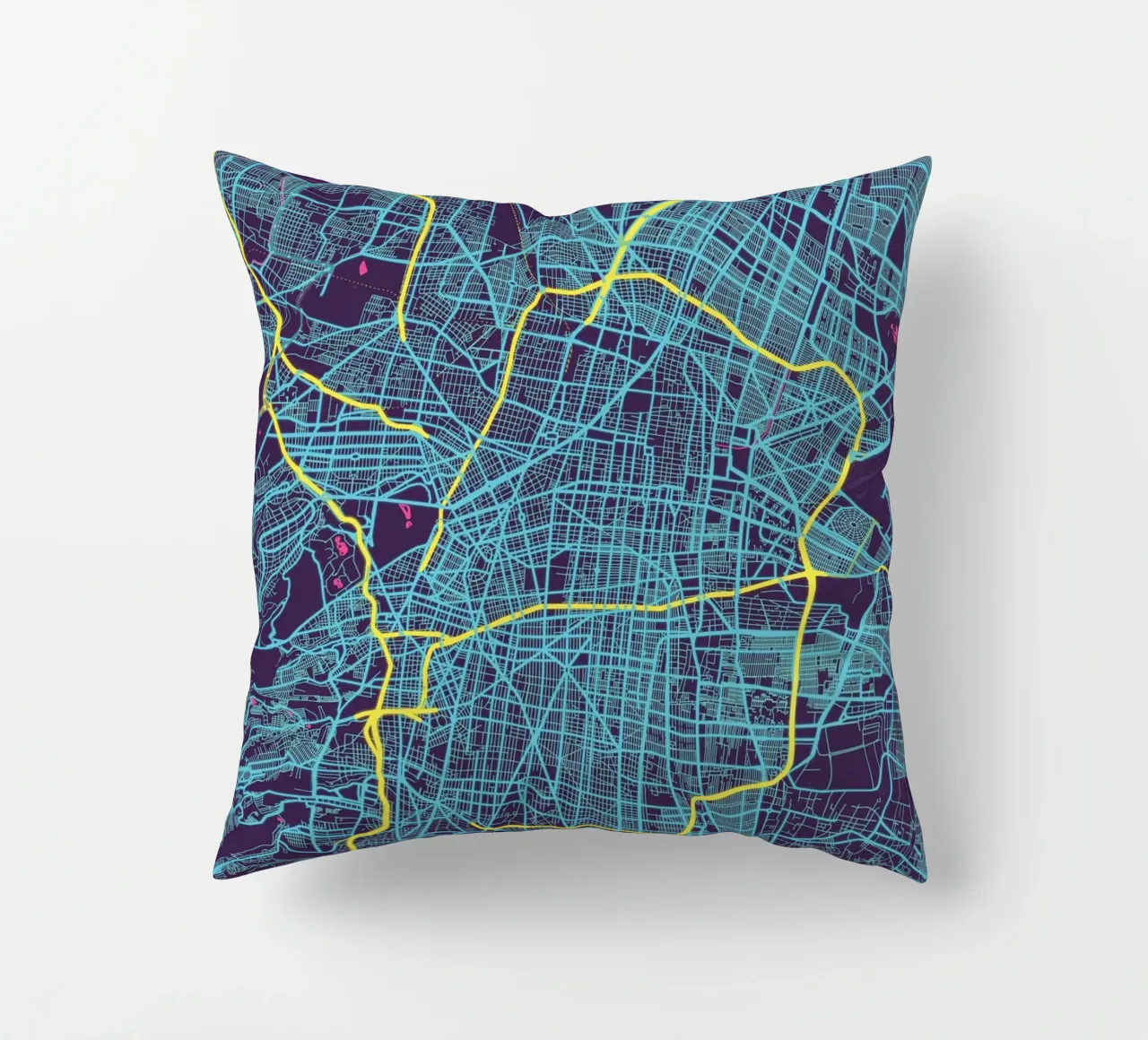 Neon Città del Messico cuscino da MOOODZART