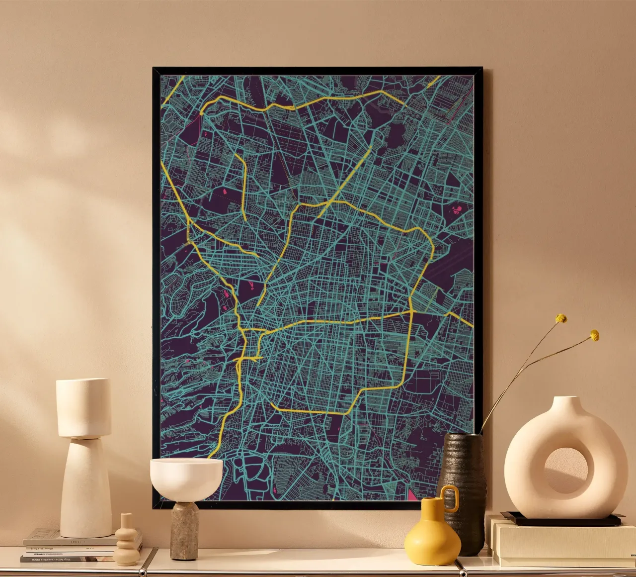 Neon Città del Messico carta hahnemühle da MOOODZART