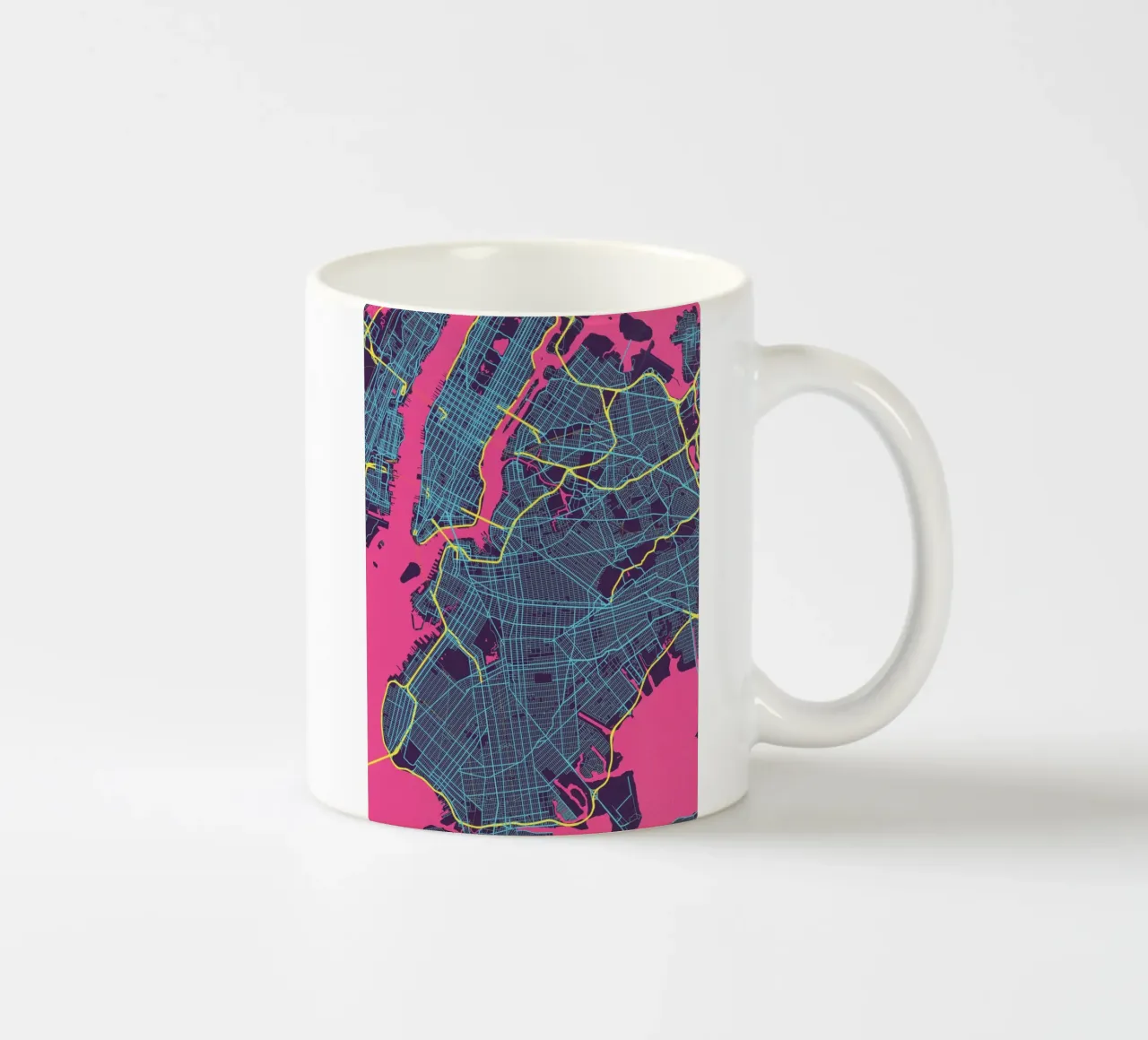 La città che non dorme mai" - New York splendente tazza in ceramica da MOOODZART