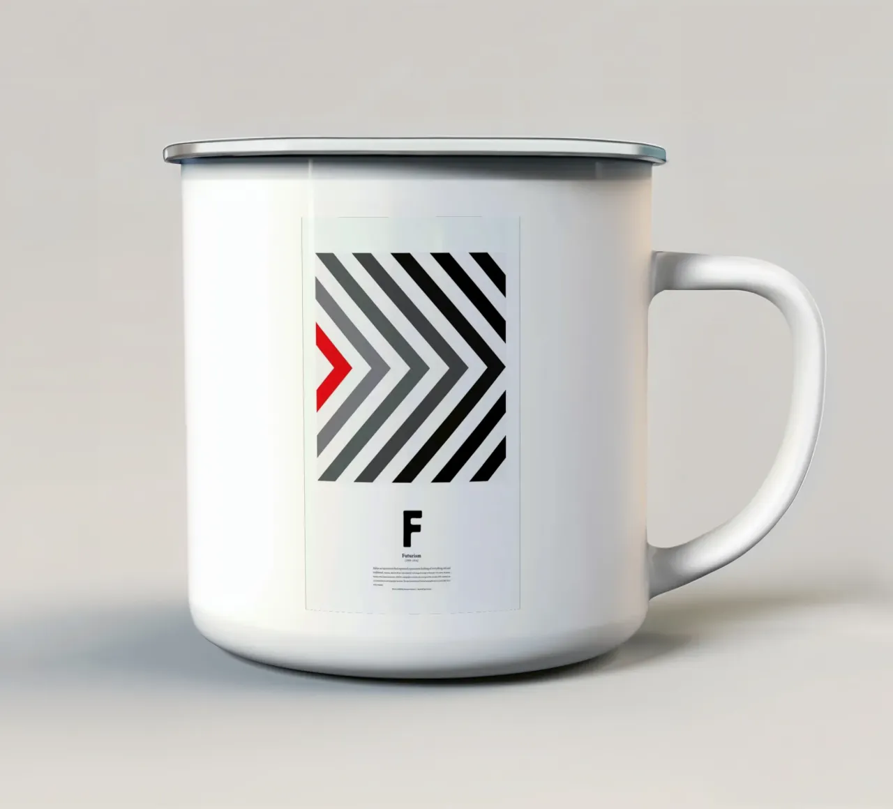 F - Futurism tazza in smalto da The True Type