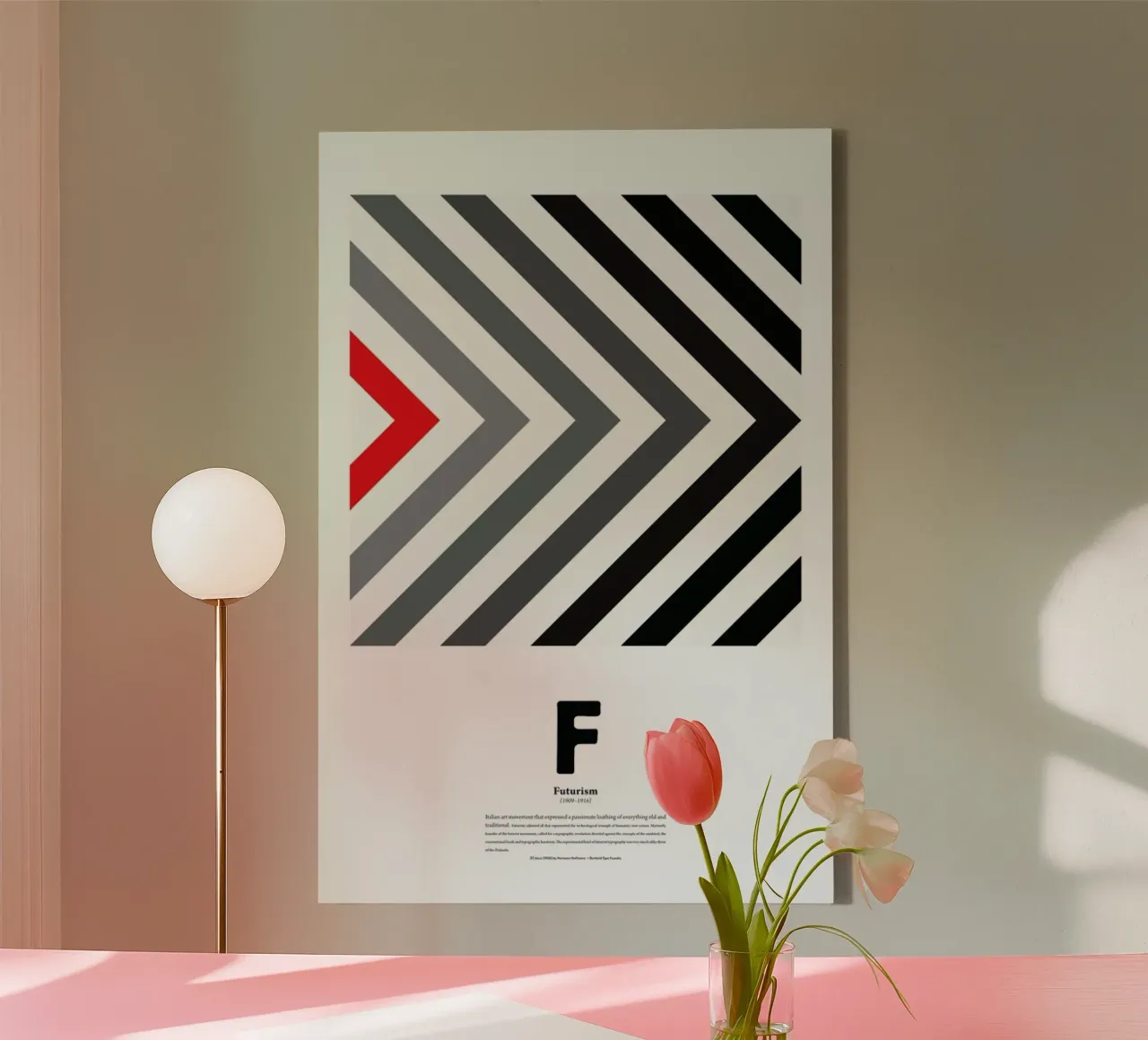 F - Futurism tela con Cornice a cassetta da The True Type