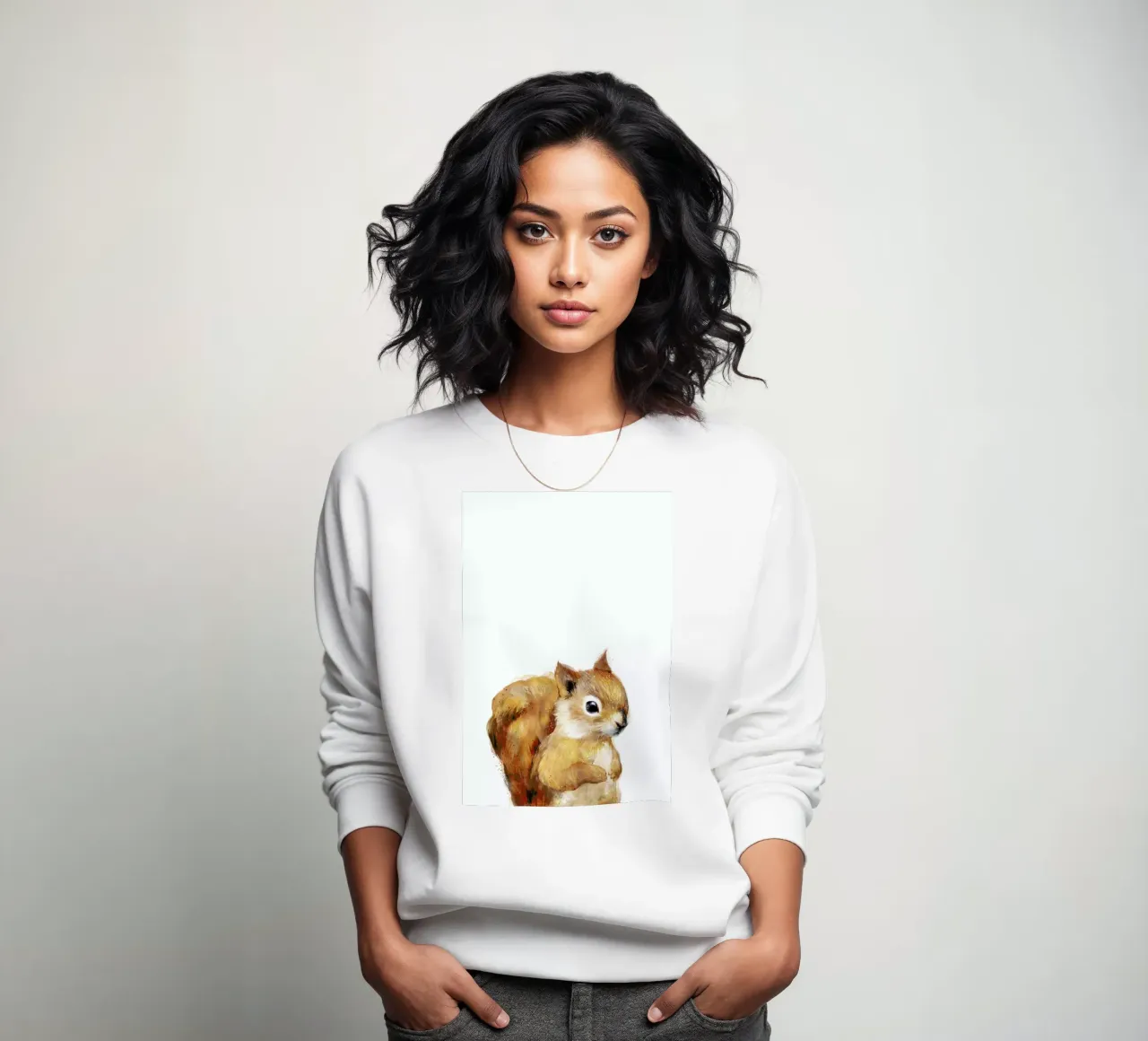 Little Squirrel felpa da Amy Hamilton