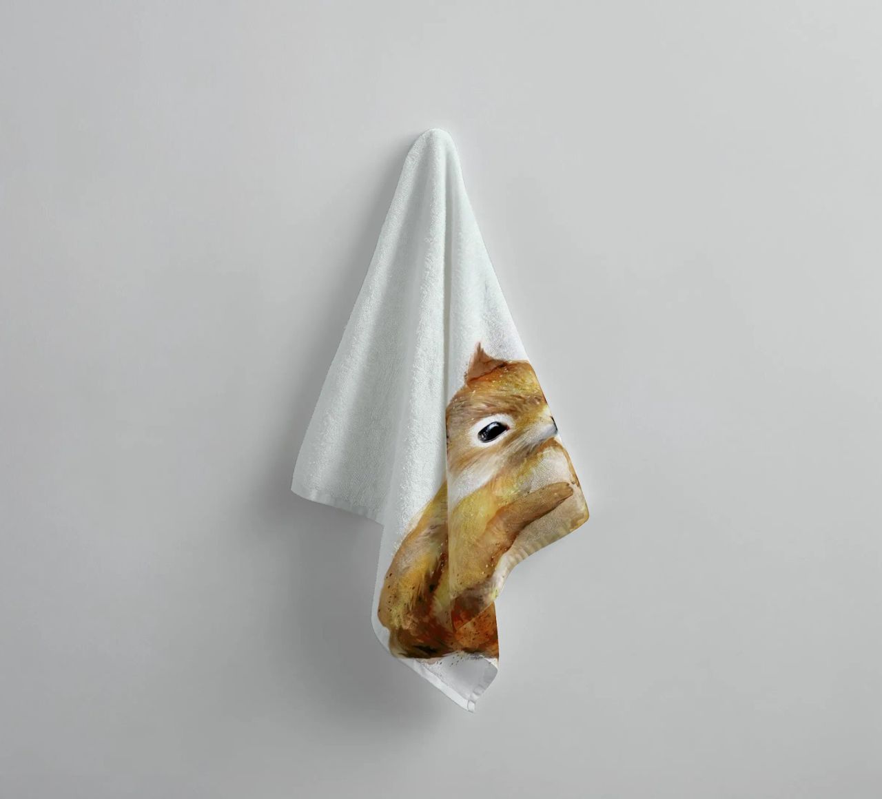 Little Squirrel towel by Amy Hamilton