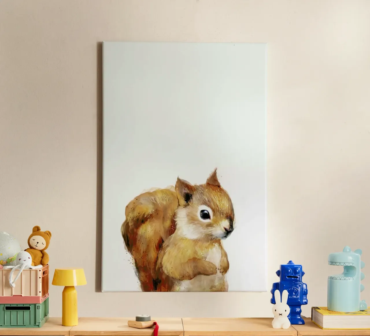 Little Squirrel canvas by Amy Hamilton