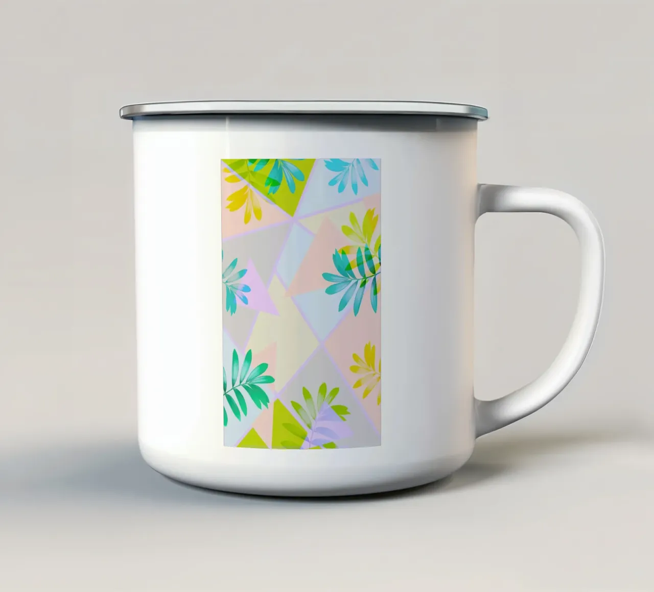 Tropical Palm tazza in smalto da Vasare Nar
