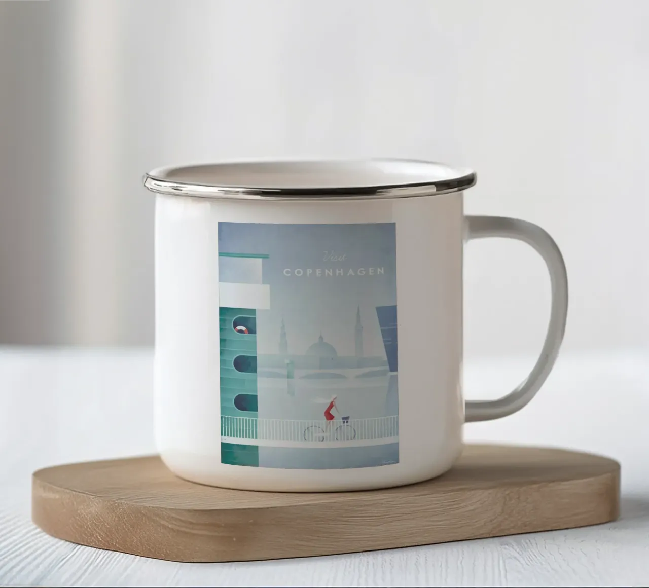 Copenhagen tazza in smalto da Henry Rivers