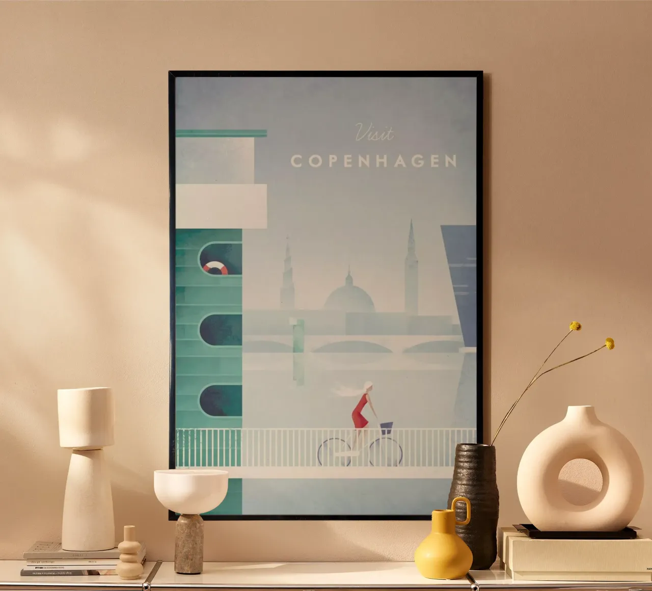 Copenhagen poster con telaio in legno da Henry Rivers