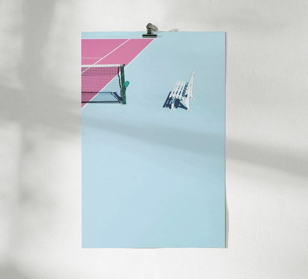 Pink Court - Bench poster by Chris Abatzis