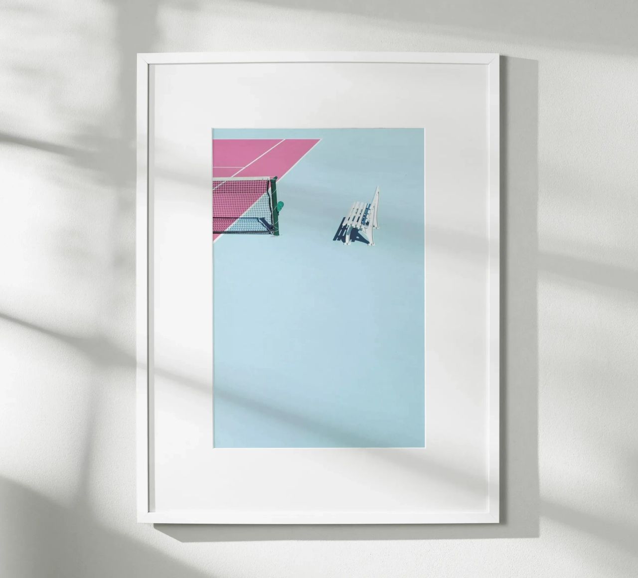 Pink Court - Bench poster by Chris Abatzis