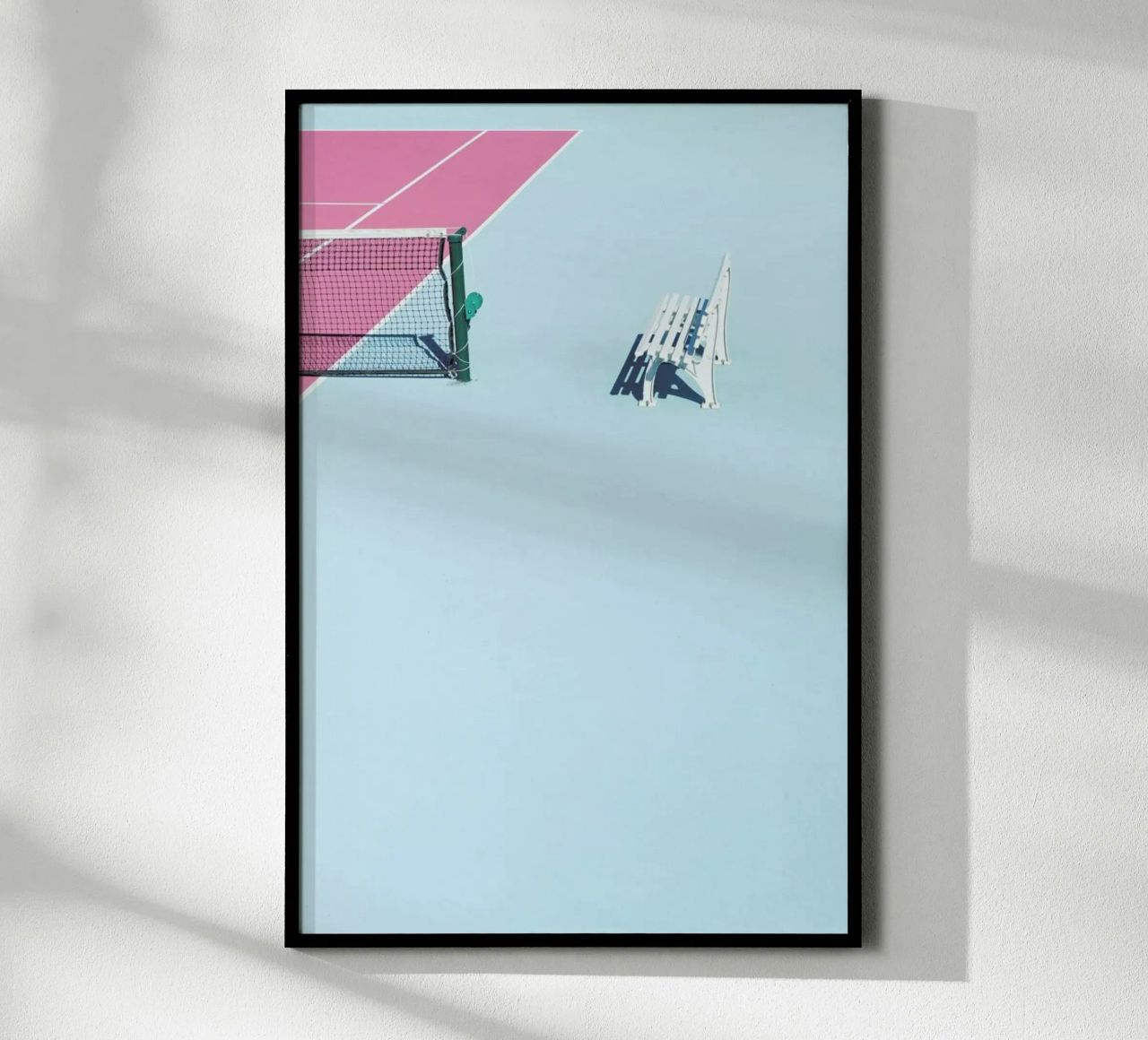 Pink Court - Bench poster by Chris Abatzis