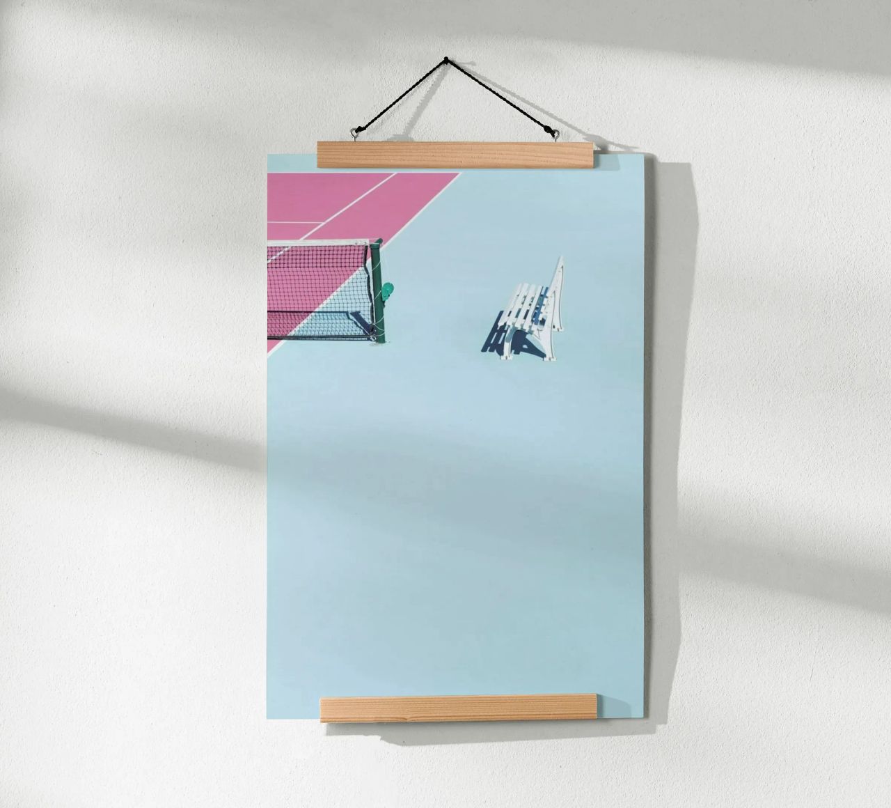 Pink Court - Bench poster by Chris Abatzis