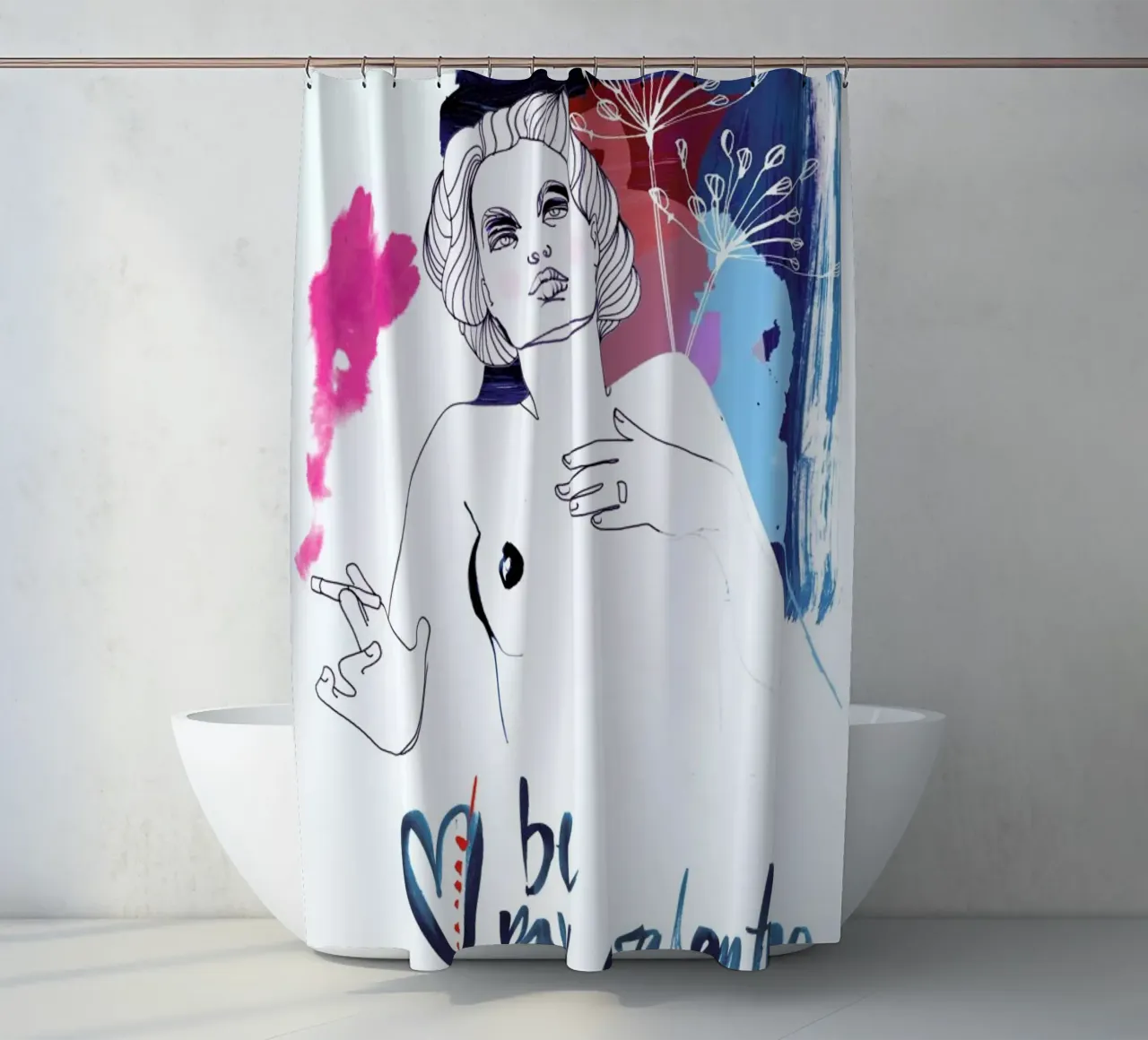 Be My Valentine 1 shower curtain by Anja Denz