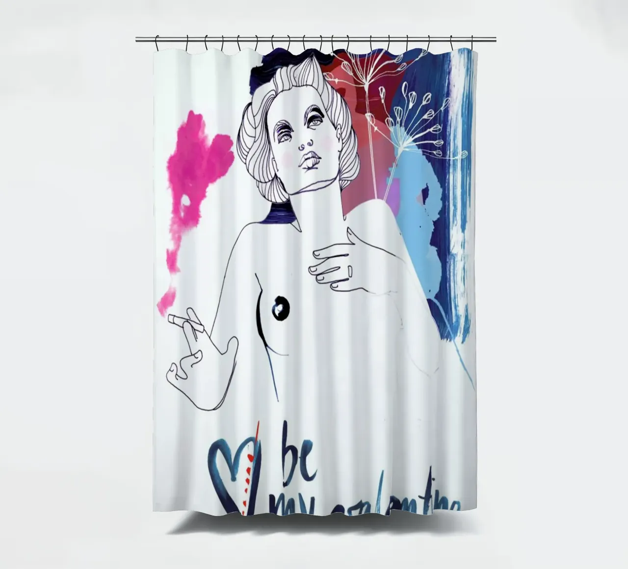 Be My Valentine 1 shower curtain by Anja Denz