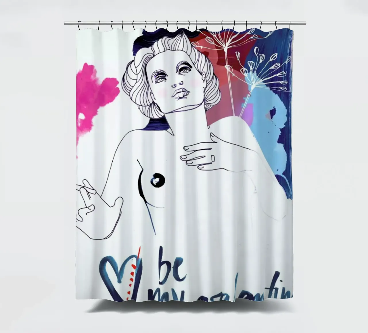 Be My Valentine 1 shower curtain by Anja Denz
