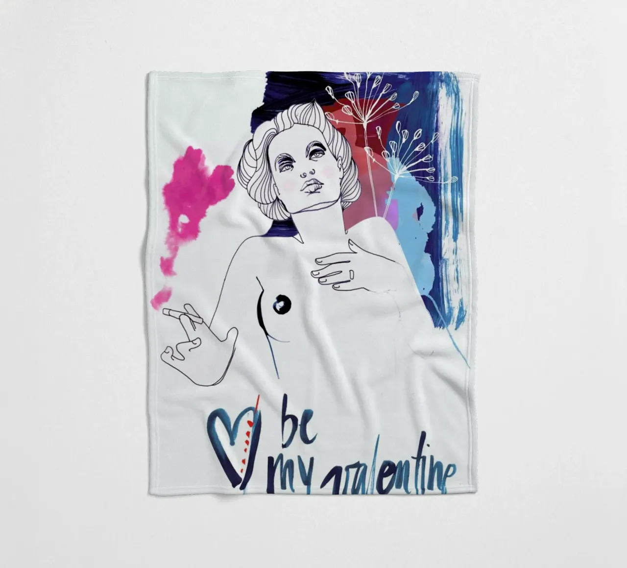 Be My Valentine 1 fleece blanket by Anja Denz