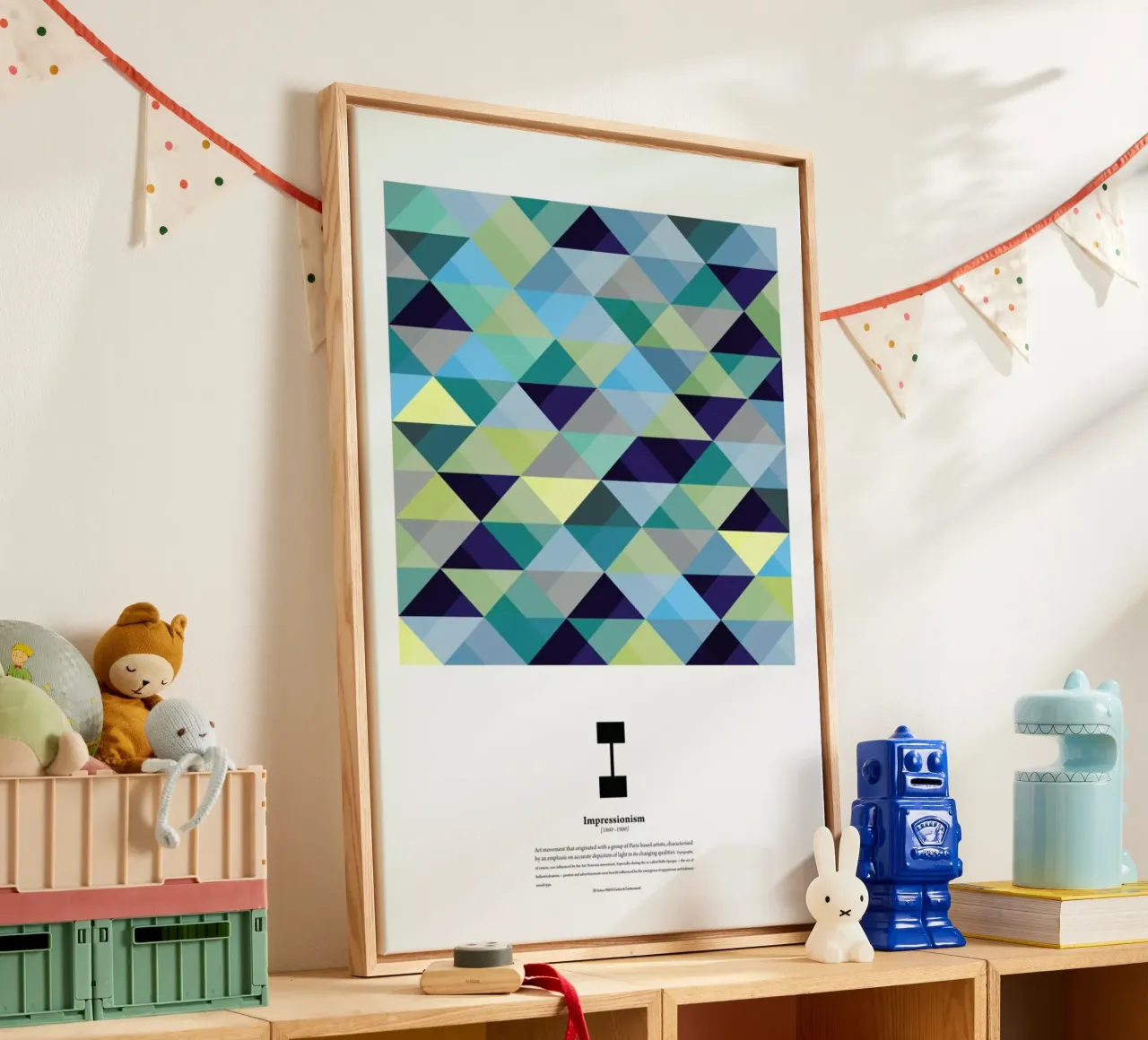 I - Impressionism Leinwand mit Schattenfugenrahmen von The True Type