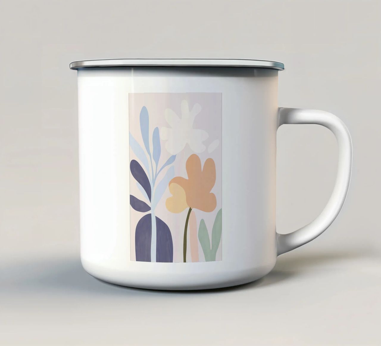 Fiori gioia in pastello tazza in smalto da Carinaprint