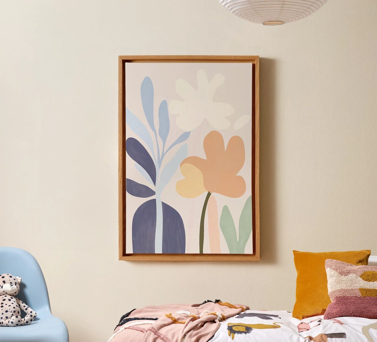 Blumen Freude in Pastell Leinwand von Carinaprint