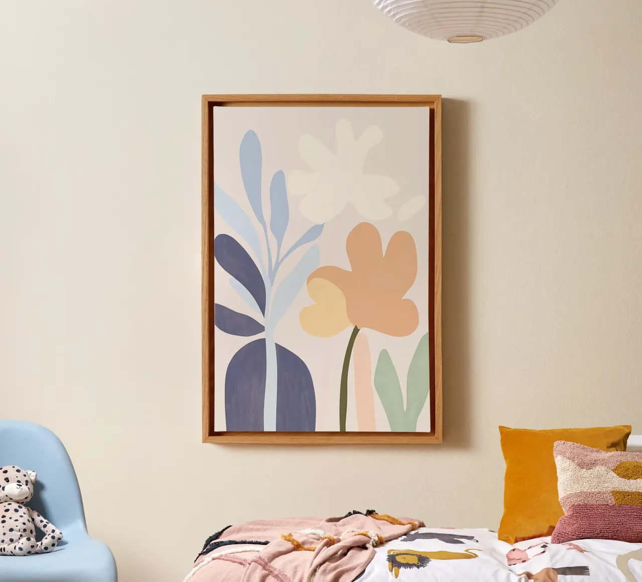 Fiori gioia in pastello tela con Cornice a cassetta da Carinaprint