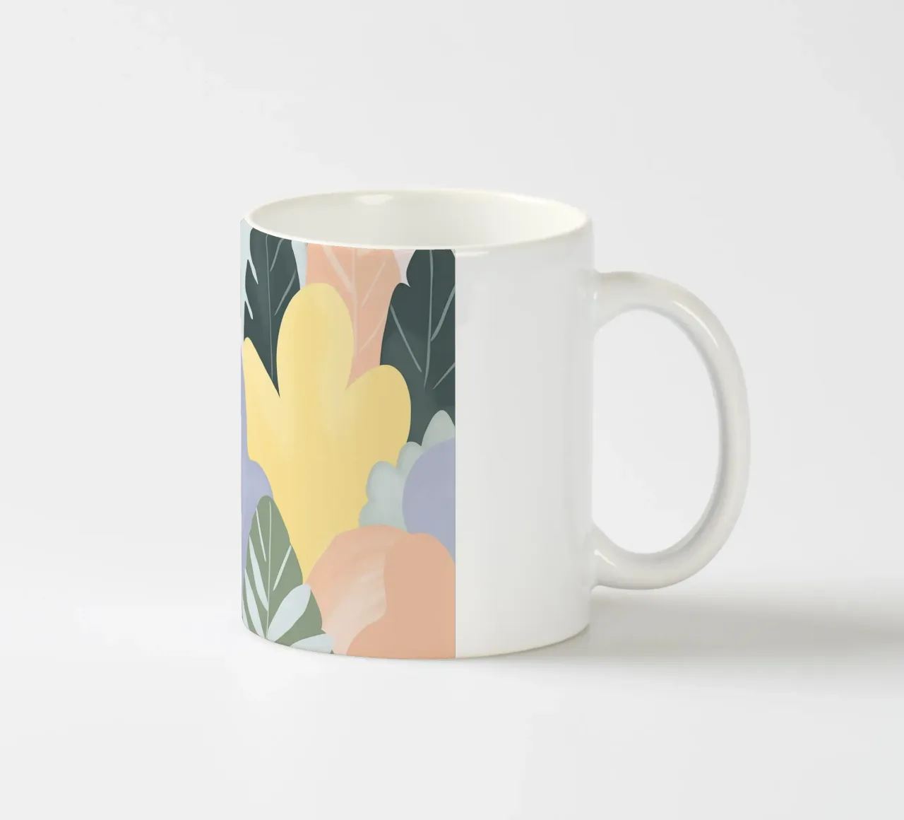 gioia dei grandi fiori in colori pastello tazza in ceramica da Carinaprint