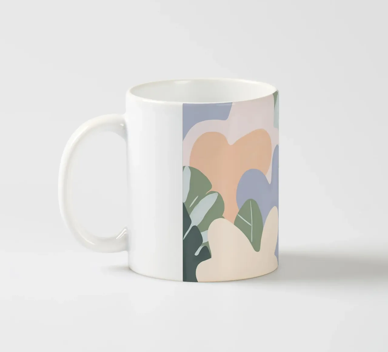gioia dei grandi fiori in colori pastello tazza in ceramica da Carinaprint