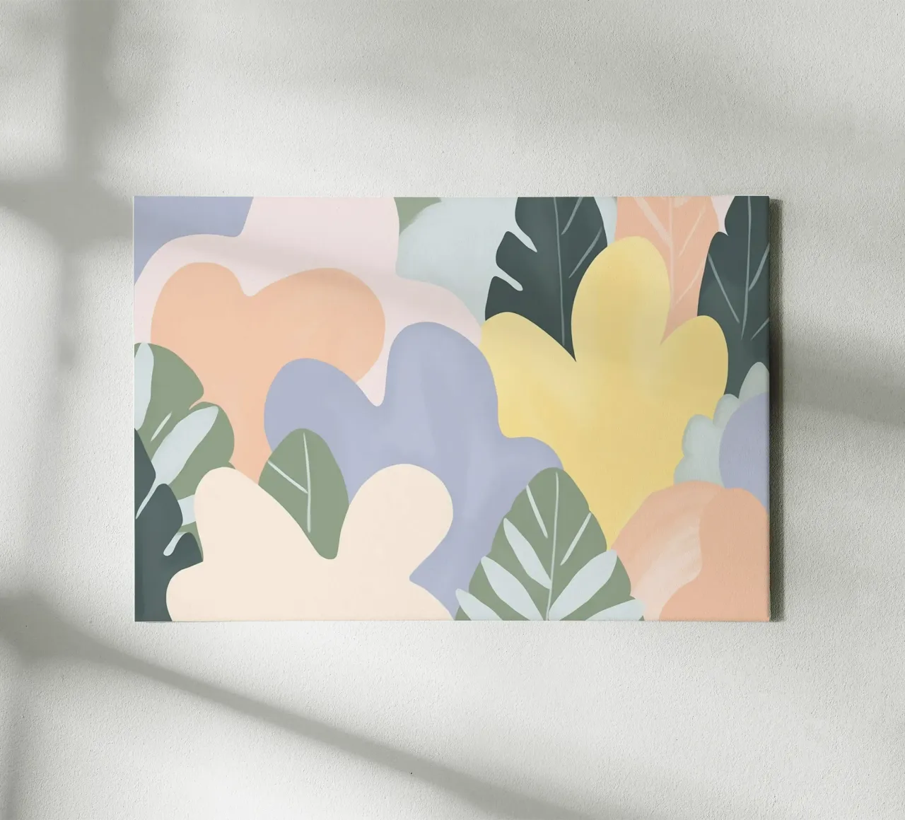 gioia dei grandi fiori in colori pastello tela con Cornice a cassetta da Carinaprint